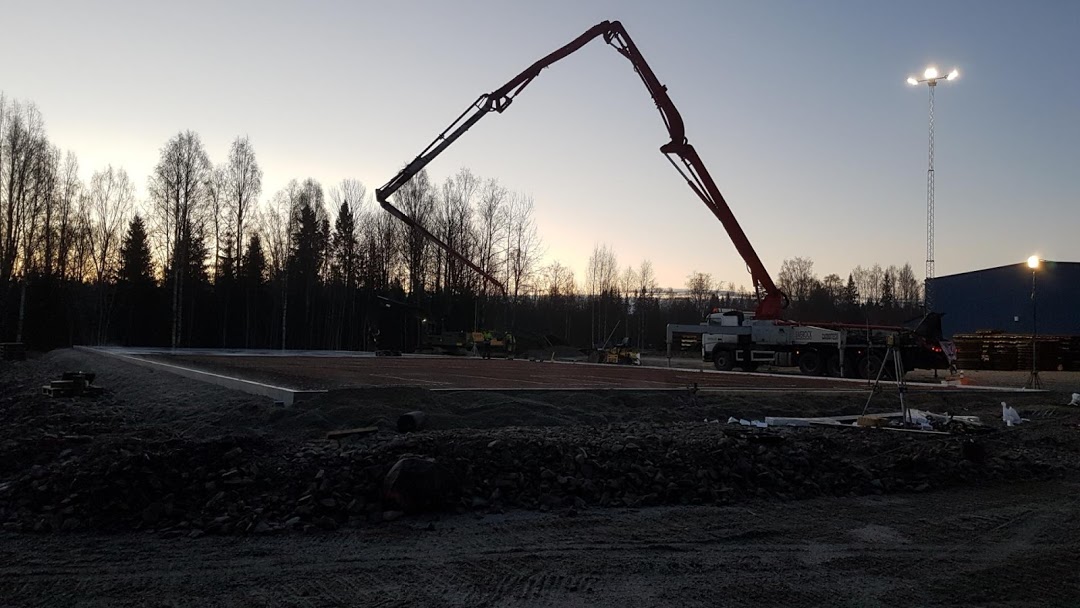 Gjutning av förrådshall, Betonggården Betong & Armering Ludvika.