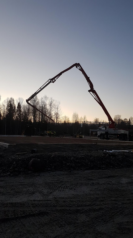 Gjutning av Swemas förrådshall, Betonggården Ludvika.